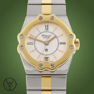 Chopard St. Moritz 8024 Yellow gold and Stainless steel White