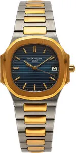 Patek Philippe Nautilus Mid-Size 3900/IJA Stainless steel and 18k yellow gold Blue