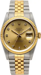 Rolex Datejust 36 16233 18k Gold and Stainless steel Champagne