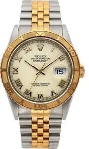 Rolex Datejust Turn-O-Graph 16263 18k Gold and Stainless steel Cream