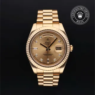 Rolex Day-Date II 218238-0010 18k yellow gold Champagne