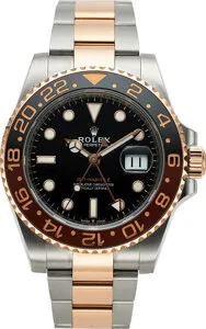 Rolex GMT-Master II Stainless steel and 18k rose gold Black