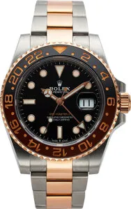 Rolex GMT-Master II Stainless steel and 18k rose gold Black