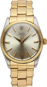 Rolex Oyster Perpetual 34 1005 Yellow gold Silver