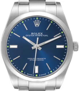 Rolex Oyster Perpetual 39 114300 Stainless steel Blue