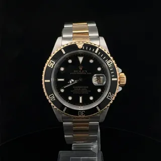 Rolex Submariner 16613 Yellow gold and Stainless steel Black