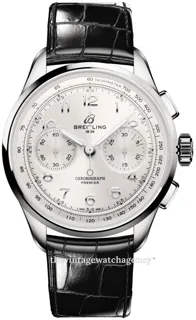 Breitling Premier B09 AB0930371G1P1 40mm brushed/polished steel Silver