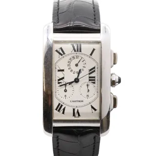 Cartier Tank Américaine 2312 18k white gold Silver