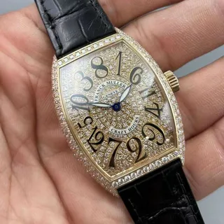 Franck Muller Crazy Hours 7851 CH 35mm Rose gold Silver