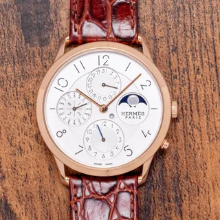 Hermès Slim d'Hermès CA3.870 Rose gold White