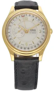 Oris Pointer Date 7461 36mm Yellow gold Champagne