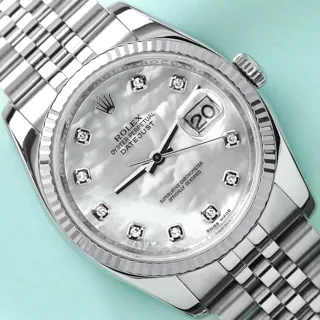 Rolex Datejust 36 116234-0078 White gold and Stainless steel White