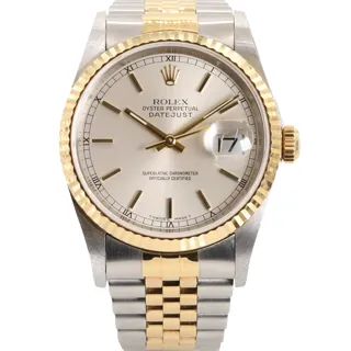 Rolex Datejust 36 16233 Yellow gold and Stainless steel Silver