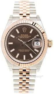 Rolex Lady-Datejust 279171-0017 Rose gold and Stainless steel Brown