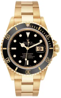 Rolex Submariner 16618 Yellow gold Black