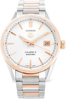 TAG Heuer Carrera war215d.bd0784 Rose gold and Stainless steel white