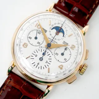 Universal Genève Tri-Compax 122’101 35mm Rose gold White