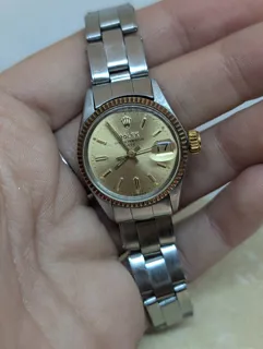 Rolex Oyster Perpetual Date 6518 Yellow gold and Stainless steel Golden