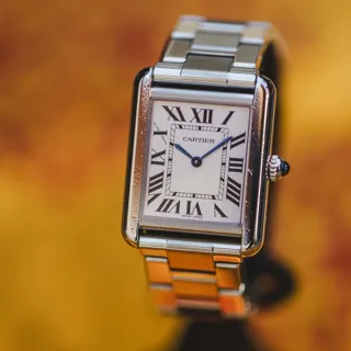 Cartier Tank W5200013 Stainless steel Silver