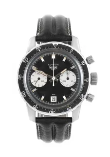 Heuer Autavia 7863 Stainless steel Black