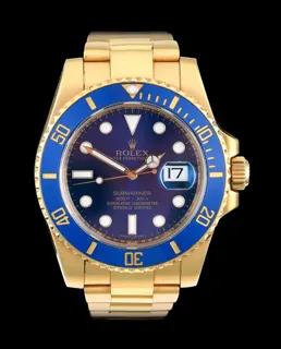 Rolex Submariner 116618LB Yellow gold Blue