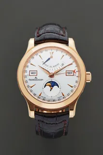 Jaeger-LeCoultre Triple Calendar 147.2.41.S 18k rose gold Silver