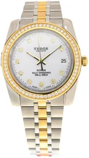 Tudor Classic M21023-65583-10DI-WT 38mm Yellow Gold$Stainless Steel White