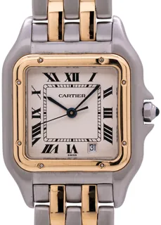 Cartier Panther Stainless steel and 18k yellow gold antique white