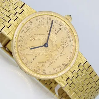 Corum Coin Watch 28mm Yellow gold Golden