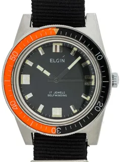 Elgin Divers 4156 Stainless steel Black