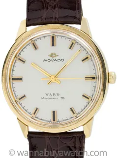 Movado Kingmatic 14k yellow gold Silver