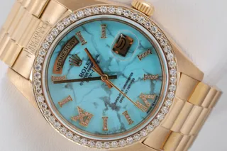 Rolex Day-Date 36 18238 Yellow gold Turquoise Marble