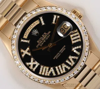 Rolex Day-Date 36 18038 Yellow gold Black