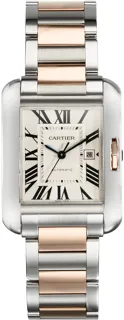 Cartier Tank Anglaise W5310007 Rose gold and Stainless steel Silver