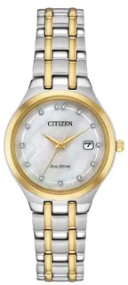 Citizen Eco-Drive EW2488-57D 28mm Stainless Steel Two Tone Mother-of-Pearl