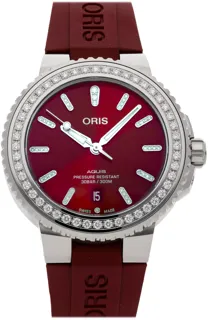 Oris Aquis 01 733 7766 4998-07 4 22 68FC Stainless steel Red