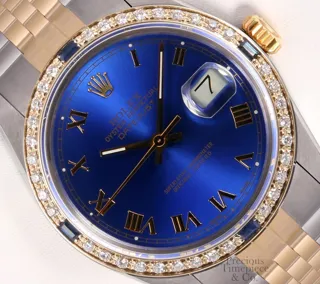 Rolex Datejust Yellow gold Blue