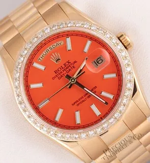 Rolex Day-Date 36 118238 Yellow gold Orange