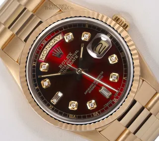 Rolex Day-Date 36 18038 Yellow gold Red