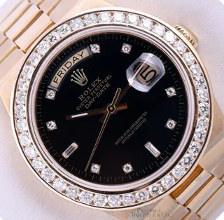 Rolex Day-Date 19018 Yellow gold Black