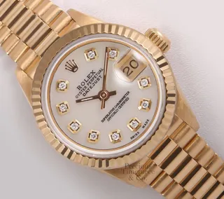 Rolex President 26mm 18k yellow gold White