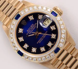 Rolex President 26mm Yellow gold Blue