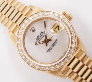 Rolex President 26mm 18k yellow gold White