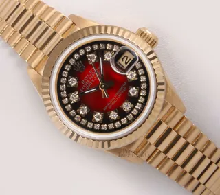 Rolex President Yellow gold Red Vignette