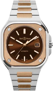 Bell & Ross BR 05 BR05A-EL-GLST/SSG Rose gold and Stainless steel Brown