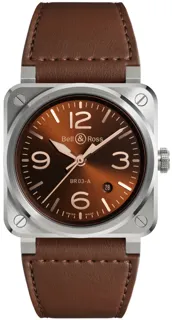 Bell & Ross BR 03 Automatic BR03A-GH-ST/SCA Stainless steel Brown