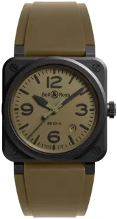 Bell & Ross Instruments BR03A-MIL-CE/SRB Black ceramic Green