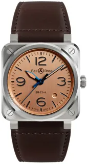 Bell & Ross Instruments BR03A-GB-ST/SCA Stainless steel Salmon