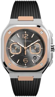 Bell & Ross BR 05 Chronograph BR05C-RTH-STPG/SRB Rose gold and Stainless steel Gray