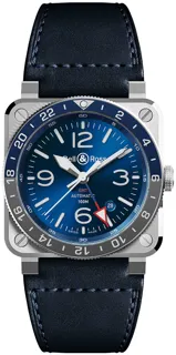 Bell & Ross Instruments BR0393-BLU-ST/SCA Stainless steel Blue